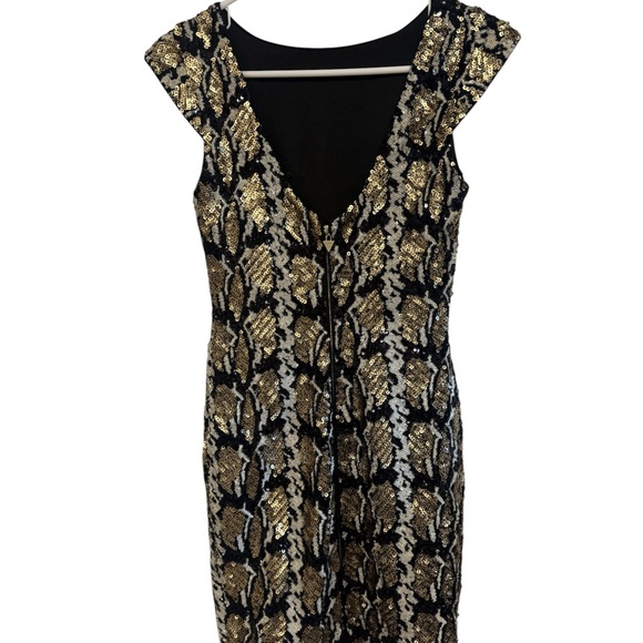 Guess Black and Gold Sequin Mini Dress - Picture 3 of 3
